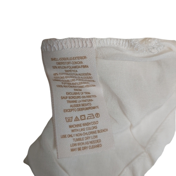 Free People Cream Floral Pattern Lace Dress Size 8 Skater Girl Lined Half Sleeve - Picture 6 of 11